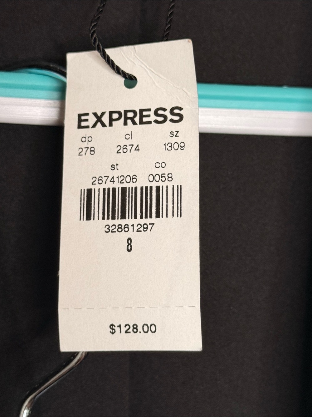 Express Black Satin Single-Button Women's Blazer - Picture 4 of 5